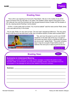 Science of Reading for Older Students: Fluency in Dialogue Science of Reading for Older Students: Fluency in Dialogue