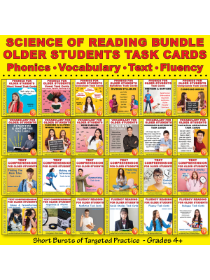 Science of Reading for Older Students - Phonics, Text Comprehension, Vocabulary, Fluency - 24-titles Science of Reading for Older Students - Phonics, Text Comprehension, Vocabulary, Fluency - 24-titles