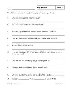Life Skills Reading: INSTRUCTIONS - Visual Comprehension & Consumer Activities Life Skills Reading: INSTRUCTIONS - Visual Comprehension & Consumer Activities
