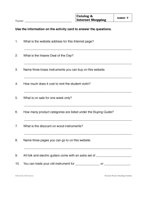 Life Skills Reading: INTERNET SHOPPING - Visual Comprehension & Consumer Activities Life Skills Reading: INTERNET SHOPPING - Visual Comprehension & Consumer Activities