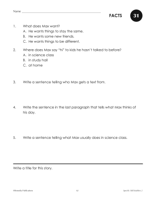 Finding Facts (Reading Level 3-4.5) | Short Passages | Comprehension Activities Finding Facts (Reading Level 3-4.5) | Short Passages | Comprehension Activities