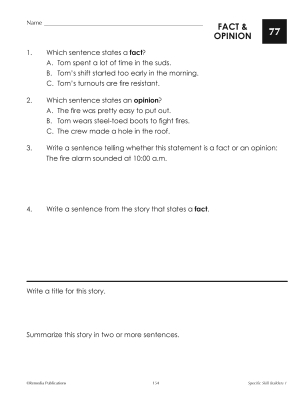 Fact & Opinion (Reading Lvl 2.0-3.5) | Short Passages | Comprehension Activities Fact & Opinion (Reading Lvl 2.0-3.5) | Short Passages | Comprehension Activities