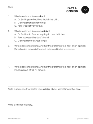 Fact & Opinion (Reading Level 3-4.5) | Short Passages | Comprehension Activities Fact & Opinion (Reading Level 3-4.5) | Short Passages | Comprehension Activities