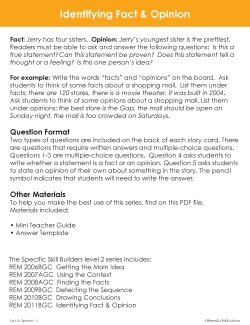 Fact &amp; Opinion (Rdg Lvl 3-4.5) PDF &amp; Google BUNDLE | Passages | Comprehension