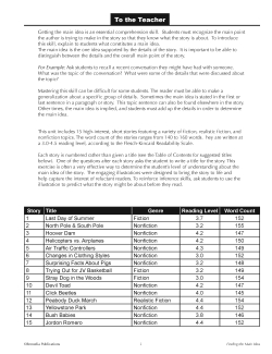 Getting the Main Idea: Activities &amp; Worksheets (Reading Level 3.0-4.5) - 15 Passages