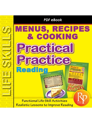 Life Skills Reading: MENUS, RECIPES & COOKING - Visual Comprehension Activities Life Skills Reading: MENUS, RECIPES & COOKING - Visual Comprehension Activities