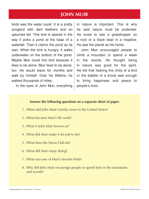 John Muir - Science - Paired Texts - Fiction to Nonfiction John Muir - Science - Paired Texts - Fiction to Nonfiction