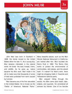 John Muir - Science - Paired Texts - Fiction to Nonfiction John Muir - Science - Paired Texts - Fiction to Nonfiction