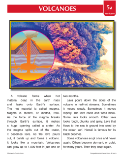 Volcanoes - Science - Paired Texts - Fiction to Nonfiction Volcanoes - Science - Paired Texts - Fiction to Nonfiction