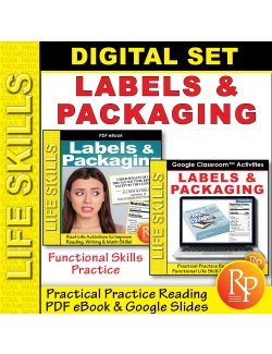 LABELS & PACKAGING Print & Google Set : Practical Practice Reading  LABELS & PACKAGING Print & Google Set : Practical Practice Reading