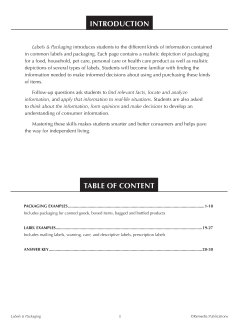 LABELS & PACKAGING Print & Google Set : Practical Practice Reading  LABELS & PACKAGING Print & Google Set : Practical Practice Reading