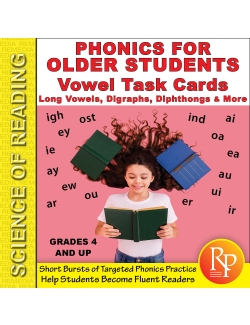 Science Of Reading Phonics for Older Students: Long Vowel Task Cards Science Of Reading Phonics for Older Students: Long Vowel Task Cards