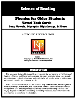 Science Of Reading Phonics for Older Students: Long Vowel Task Cards Science Of Reading Phonics for Older Students: Long Vowel Task Cards
