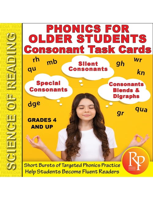 Science of Reading - Phonics for Older Students: Consonant Task Cards