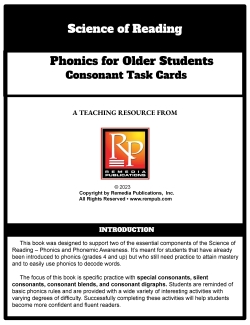 Science of Reading - Phonics for Older Students: Consonant Task Cards Science of Reading - Phonics for Older Students: Consonant Task Cards