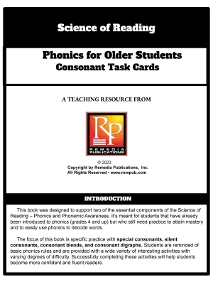 Science of Reading - Phonics for Older Students: Consonant Task Cards Science of Reading - Phonics for Older Students: Consonant Task Cards