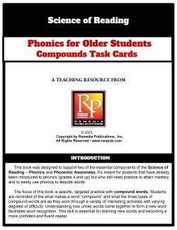 Science of Reading - Phonics for Older Students: Compounds Task Cards Science of Reading - Phonics for Older Students: Compounds Task Cards