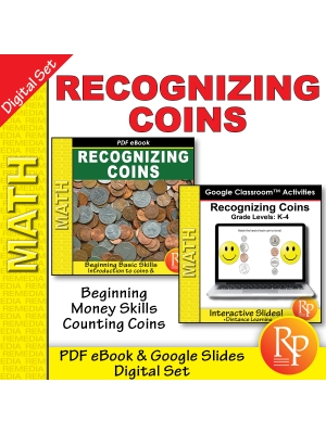 Recognizing Coins: PDF & Google SET | Penny - Nickel - Dime - Quarter Recognizing Coins: PDF & Google SET | Penny - Nickel - Dime - Quarter