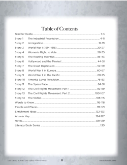 20th Century American History - World War I Years - Reading & Writing 20th Century American History - World War I Years - Reading & Writing