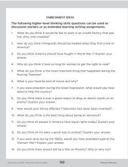 20th Century American History - World War II - Reading & Writing 20th Century American History - World War II - Reading & Writing