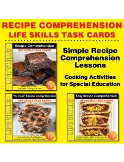 Recipe Comprehension Bundle: Life Skills - Cooking Activities (eBook 3-set) Recipe Comprehension Bundle: Life Skills - Cooking Activities (eBook 3-set)