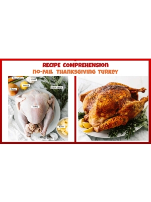 THANKSGIVING RECIPE COMPREHENSION - Simple Cooking & Life Skills - Print & Go