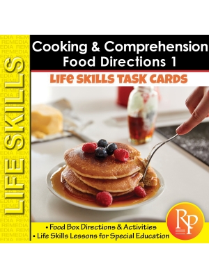 Life Skills COOKING COMPREHENSION: Packaged Foods & Directions Special Education Life Skills COOKING COMPREHENSION: Packaged Foods & Directions Special Education