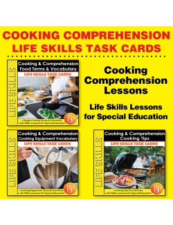 Cooking Life Skills SET | Equipment | Vocabulary | Tips | Fun Activities Cooking Life Skills SET | Equipment | Vocabulary | Tips | Fun Activities