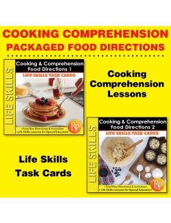 Cooking Comprehension: Packaged Food Directions SET Cooking Comprehension: Packaged Food Directions SET