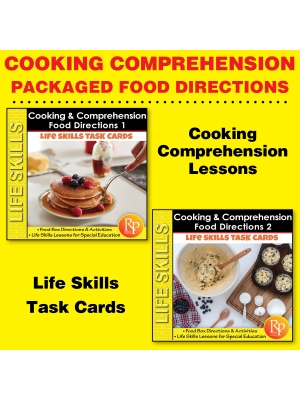 Cooking Comprehension: Packaged Food Directions SET Cooking Comprehension: Packaged Food Directions SET