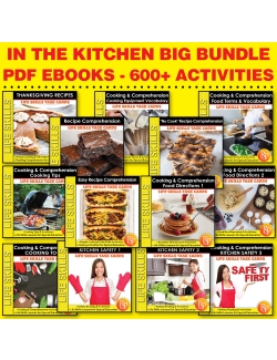600 Simple Cooking, Recipe Comprehension & Kitchen Safety Lessons BIG SET 600 Simple Cooking, Recipe Comprehension & Kitchen Safety Lessons BIG SET
