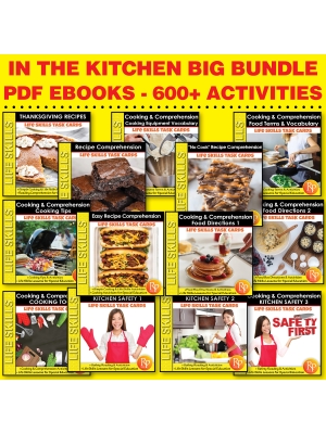 600 Simple Cooking, Recipe Comprehension & Kitchen Safety Lessons BIG SET 600 Simple Cooking, Recipe Comprehension & Kitchen Safety Lessons BIG SET