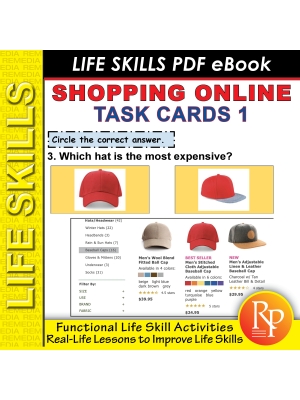 Shopping Online Task Cards 1: Consumer Life Skills | Reading Activities Shopping Online Task Cards 1: Consumer Life Skills | Reading Activities