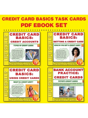 Credit Card Basics SET: Task Cards | Consumer Life Skills | Reading Activities Credit Card Basics SET: Task Cards | Consumer Life Skills | Reading Activities