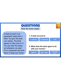 Bank Account Basics: Reading Task Cards - Consumer Life Skills Bank Account Basics: Reading Task Cards - Consumer Life Skills