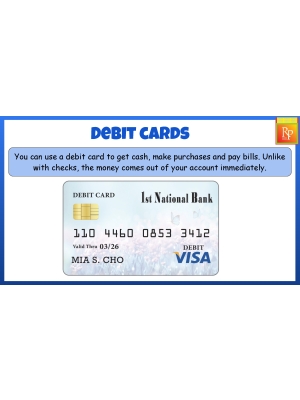 Bank Account Practice - Debit cards - Task Cards Bank Account Practice - Debit cards - Task Cards