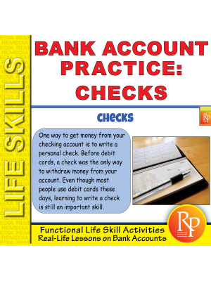 Bank Account Practice - Checks - Task Cards Bank Account Practice - Checks - Task Cards
