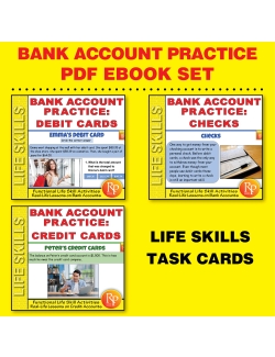 Bank Account Practice Set - Life Skills Task Cards Bank Account Practice Set - Life Skills Task Cards