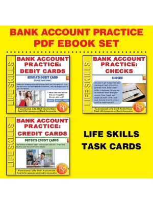 Bank Account Practice Set - Life Skills Task Cards Bank Account Practice Set - Life Skills Task Cards