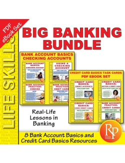 BIG BANKING SET: Using a Checking Account, Debit Card, ATM, Credit Card BIG BANKING SET: Using a Checking Account, Debit Card, ATM, Credit Card