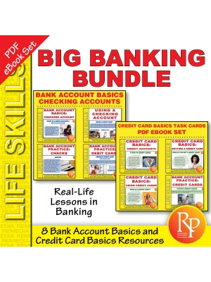 BIG BANKING SET: Using a Checking Account, Debit Card, ATM, Credit Card BIG BANKING SET: Using a Checking Account, Debit Card, ATM, Credit Card