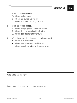 Specific Skill Builders SET 1: (Reading Level 2-3.5) | Short Passages | Activities Specific Skill Builders SET 1: (Reading Level 2-3.5) | Short Passages | Activities