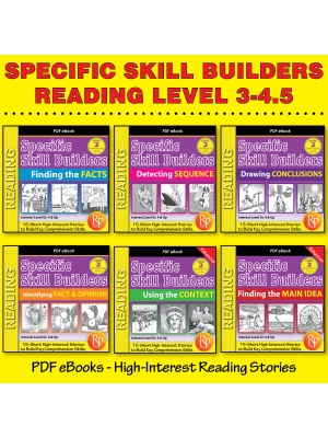 Specific Skill Builders SET 2: (Reading Level 3.0-4.5) | Short Passages | Activities Specific Skill Builders SET 2: (Reading Level 3.0-4.5) | Short Passages | Activities