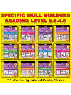 Specific Skill Builders COMPLETE SET: Reading Lvls 2.3-4.5 | Short Passages | Activities Specific Skill Builders COMPLETE SET: Reading Lvls 2.3-4.5 | Short Passages | Activities