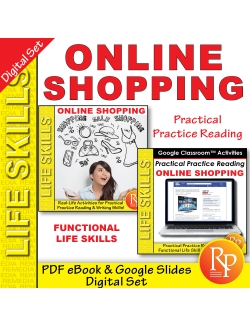 Online Shopping PDF & GOOGLE: Functional Life Skills - Comprehension Activities Online Shopping PDF & GOOGLE: Functional Life Skills - Comprehension Activities