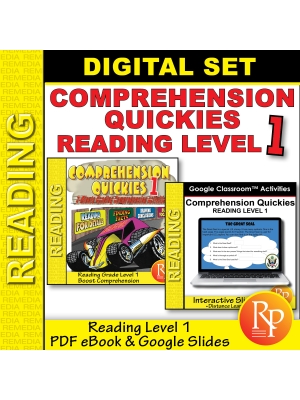 Comprehension Quickies Level 1: Google & PDF Set Comprehension Quickies Level 1: Google & PDF Set