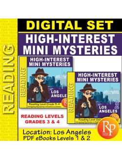 High-Interest Mini Mysteries: Los Angeles - Levels 1 & 2 Set High-Interest Mini Mysteries: Los Angeles - Levels 1 & 2 Set