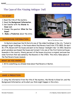 High-Interest Mini Mysteries: Boston - Level 2 High-Interest Mini Mysteries: Boston - Level 2