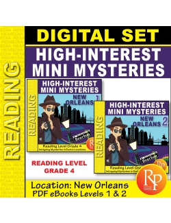 High-Interest Mini Mysteries: New Orleans - Levels 1 & 2 Set High-Interest Mini Mysteries: New Orleans - Levels 1 & 2 Set