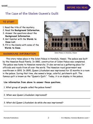 High-Interest Mini Mysteries: Honolulu - Levels 1 & 2 Set High-Interest Mini Mysteries: Honolulu - Levels 1 & 2 Set